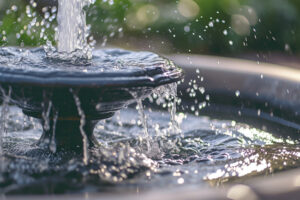 Close up of a bubbling fountain